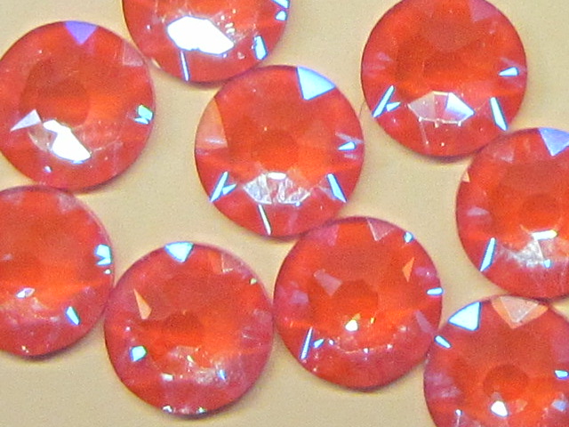 72 pcs. 20ss CRYSTAL ORANGE GLOW DeLITE FLATBACK European Rhinestones